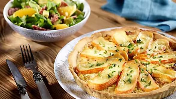 Flamiche z porami i serem