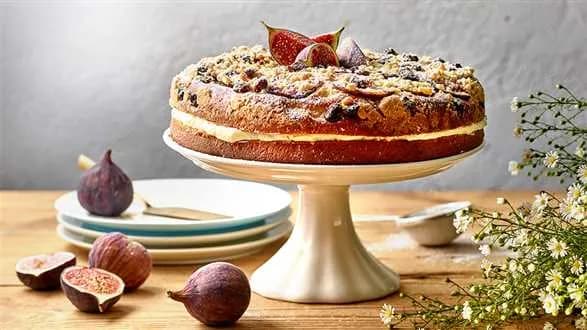 Ciasto drożdżowe z figami i żurawiną