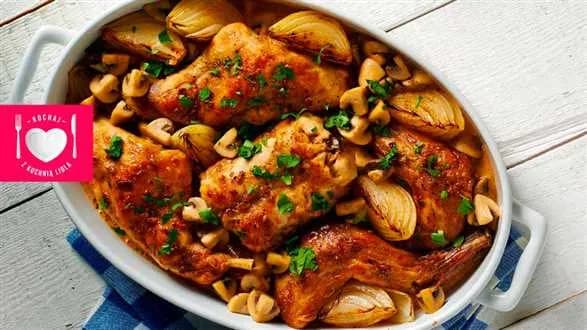 Królik w sosie pieczarkowym