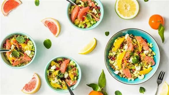 Sałatka z soczewicy z cytrusami