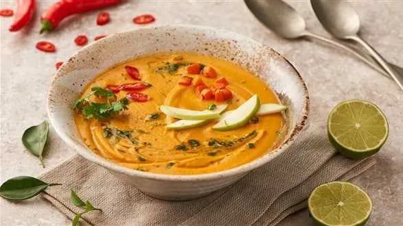 Zupa kokosowo-imbirowa z esencją kolendrową